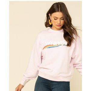 Vintage Wrangler pink women’s sweatshirt in great used condition. Size medium